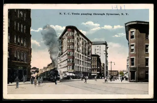 AK Syracuse, NY, Train passing through