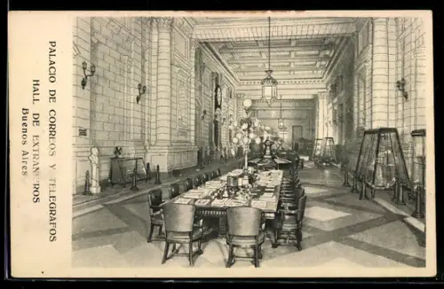 AK Buenos Aires, Palacios de Correos y Telegrafos, Hall de Extraneros