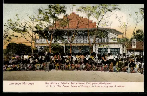AK Lourenco Marques, Principe Real a frente d`un grupo d`indigenas