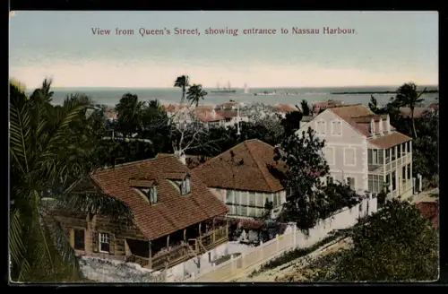 AK Nassau, View from Queens Street, showing entrance to Nassau Harbour