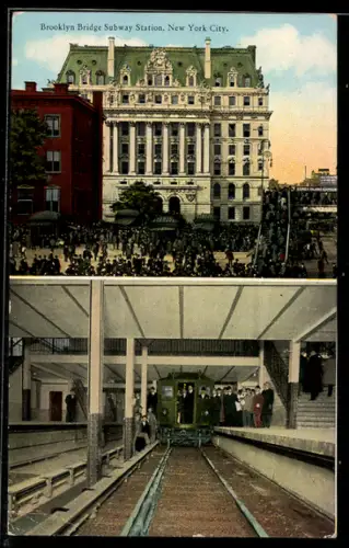 AK New York City, Brooklyn Bridge Subway Station, U-Bahn-Station Brooklyn Bridge