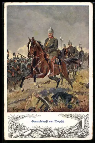 AK Heerführer Generaloberst von Woyrsch zu Pferde