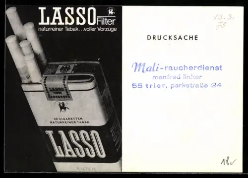 AK Lasso-Filterzigaretten, naturreiner Tabak