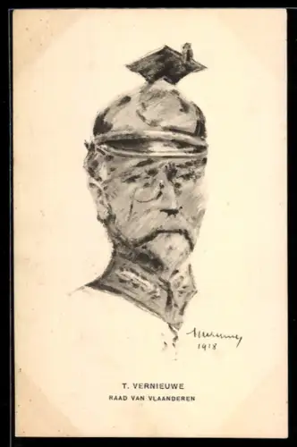 AK T. Vernieuwe in Uniform und Helm