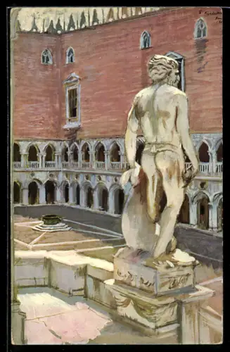 AK Venise, Palazzo ducale, Rotes Kreuz Russland