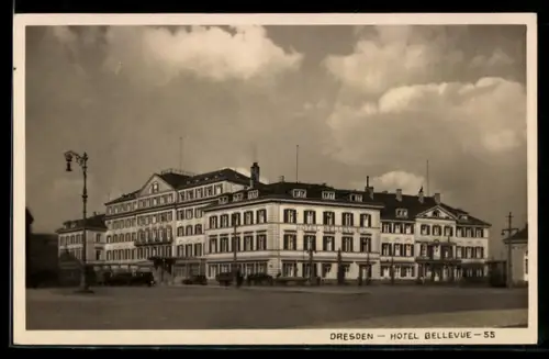 AK Dresden, Hotel Bellevue, Aussenansicht