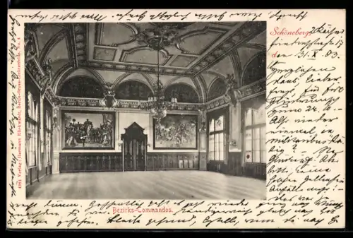 AK Schöneberg, Saal des Bezirks-Commandos
