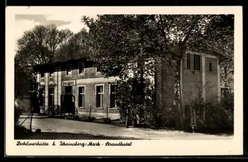 AK Zechlinerhütte b. Rheinsberg, Strandhotel mit Einfahrt