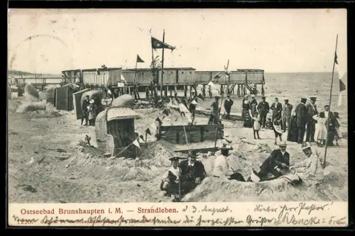AK Brunshaupten i. M., Strandleben, Kinder am Strand
