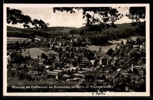 AK Ruhla im Thüringerwald, Blick von der Emilienruhe am Breitenberg