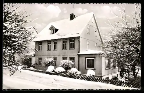 AK Hahnenklee-Bockswiese /Oberharz, Haus Niedersachsen im Winter