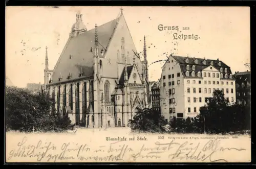 AK Leipzig, Thomaskirche und Schule