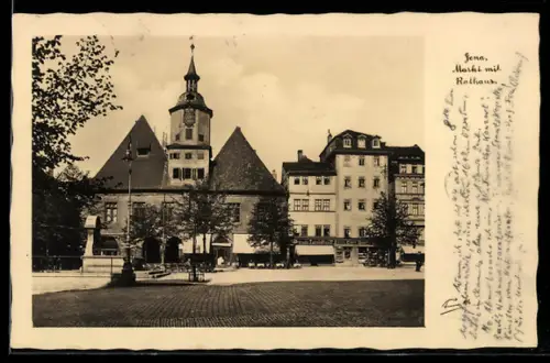 AK Jena, Markt mit Rathaus