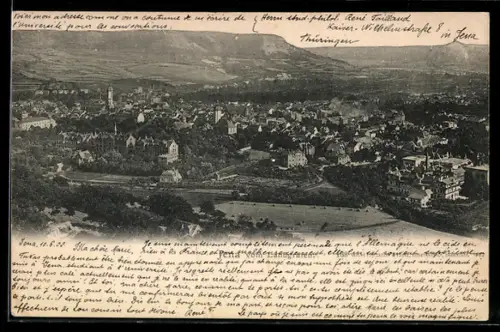 AK Jena, Panoramaansicht der Stadt vom Landgrafen
