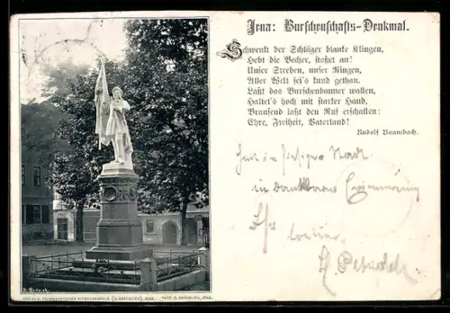 AK Jena, Burschenschafts-Denkmal