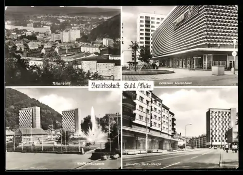 AK Suhl /Thür., Centrum Warenhaus, Waffenmuseum, Wilhelm-Tieck-Strasse