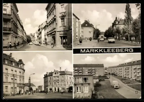 AK Markkleeberg, Karl-Marx-Strasse Mitte, Am Ring, Klement-Gottwald-Strasse