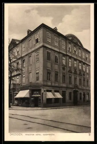 AK Dresden, Minister Hotel, Seestrasse