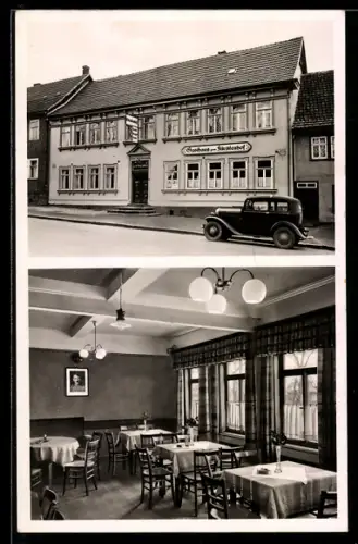 AK Elgersburg /Thür. Wald, Gasthaus Fürstenhof, Innen- und Aussenansicht