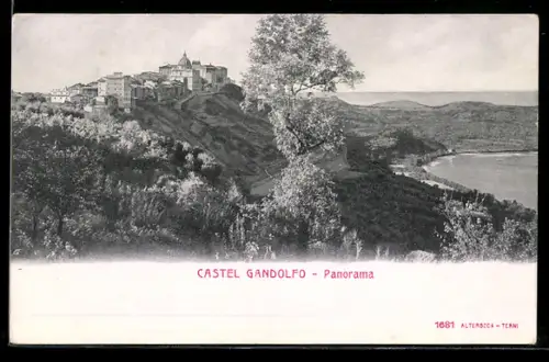 AK Castel Gandolfo, Panorama über die Ortschaft
