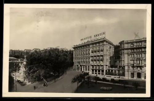 AK Genova, Blick auf das Hotel Savoia & Majestic
