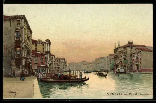 Lithographie Venezia, Canal Grande