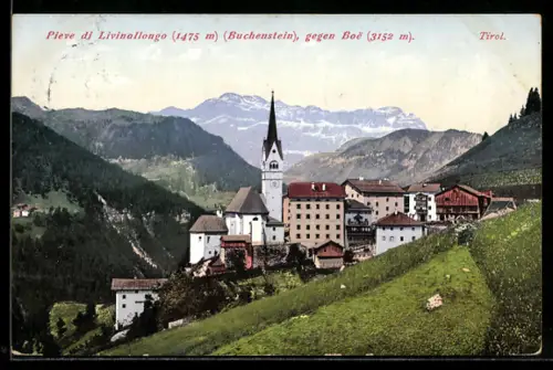 AK Pieve di Livinallongo, Totale des Ortes mit Boe