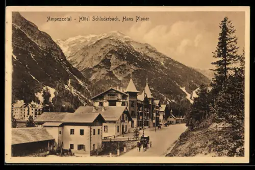 AK Schluderbach, Hotel Schluderbach von H. Ploner