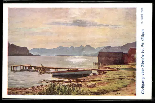 AK Deutscher Schulverein Nr. 1663: St. Gilgen, Blick auf den Wolfgang- oder Abersee