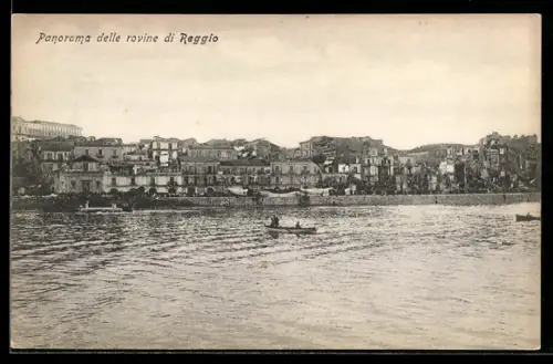 AK Reggio, Panorama delle rovine, Erdbeben