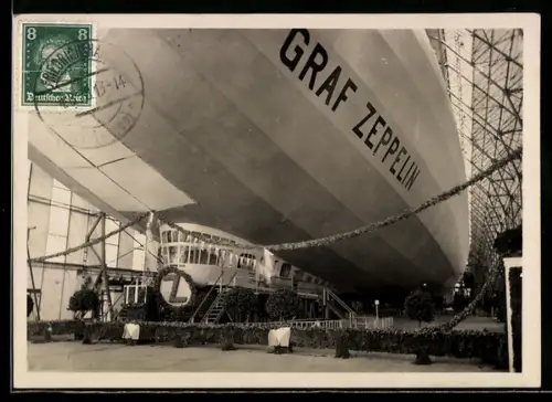 AK Taufe des LZ 127, Graf Zeppelin, Luftschiff