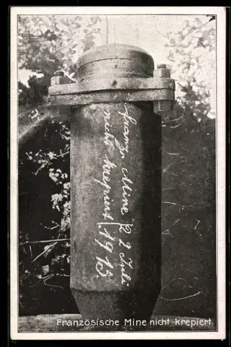 AK Blindgänger, französische Mine nicht krepiert