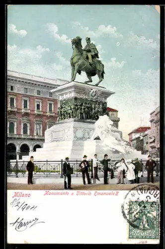 AK Milano, Monumento a Vittorio Emanuele II.