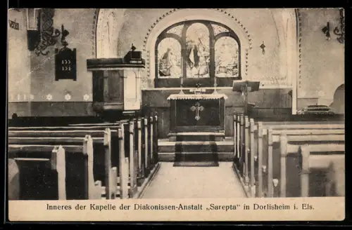 AK Dorlisheim i. Els., Inneres der Kapelle der Diakonissen-Anstalt Sarepta