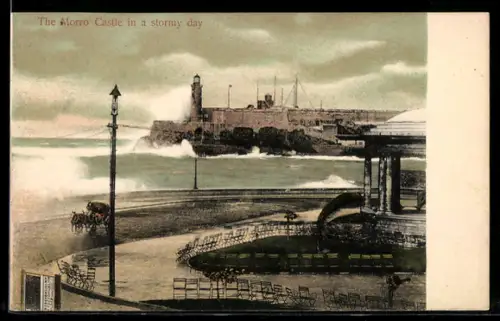 AK Habana, The Morro Castle in a stormy day