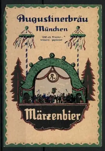 Getränkeetikett Augustinerbräu München, Märzenbier