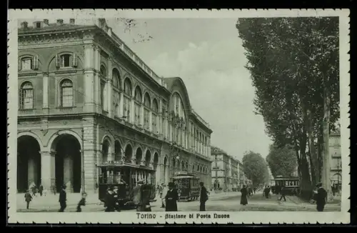 AK Torino, Stazione di Porta Nuova, Strassenbahn