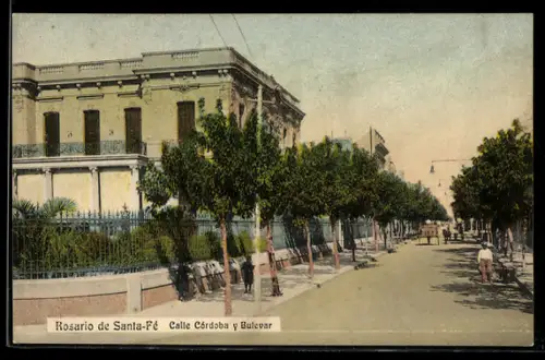 AK Rosario de Santa Fe, Calle Cordoba y Bulevar