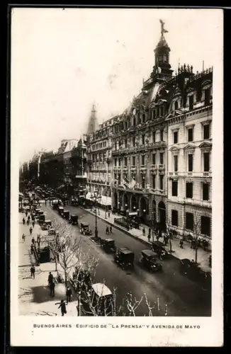 AK Buenos Aires, Edificio de La Prensa y Avenida de Mayo
