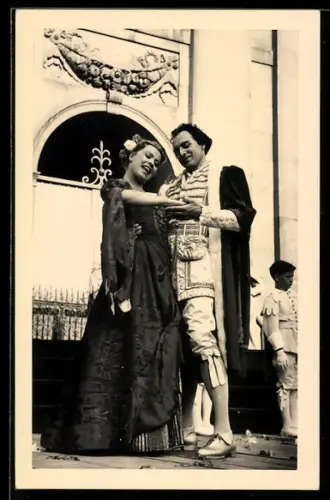 AK Salzburg, Aufführung des Jedermann, Theaterszene