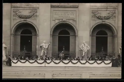 Foto-AK Salzburg, Aufführung vom Stück Jedermann