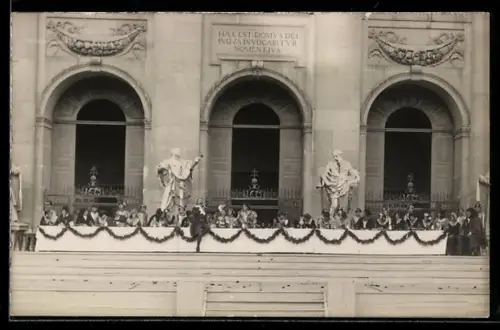 Foto-AK Salzburg, Szene aus dem Stück Jedermann