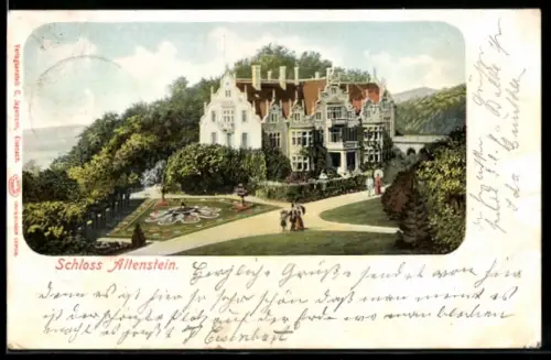 AK Bad Liebenstein, Schloss Altenstein, Gartenanlage