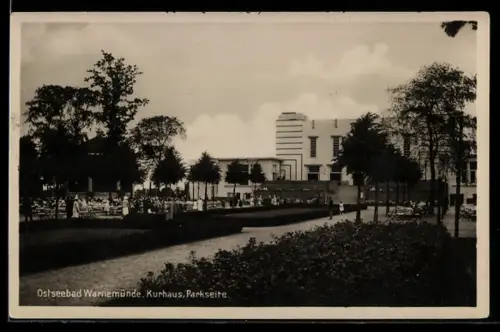 AK Warnemünde, Kurhaus, Parkseite