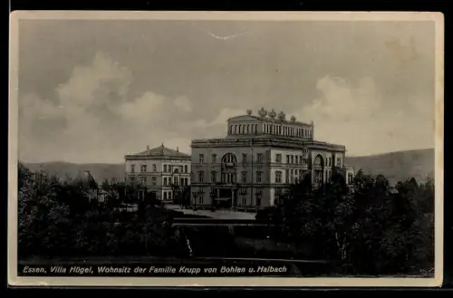 AK Essen, Villa Hügel, Wohnsitz der Familie Krupp von Bohlen und Halbach