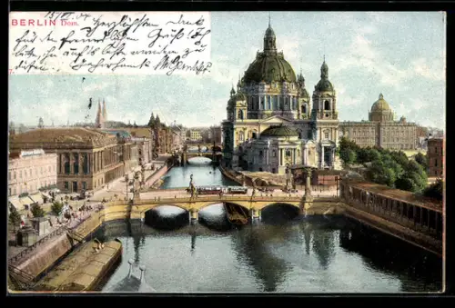 AK Berlin, Dom, Spree, Brücke