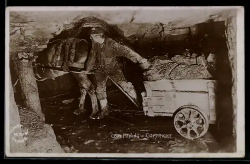 AK Bergmann mit Grubenpony