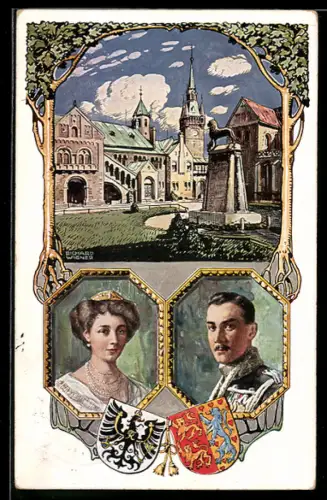 Künstler-AK Richard Wagner: Braunschweig, Ernst August und Victoria Luise