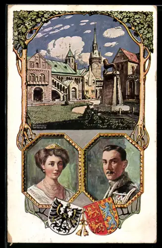 Künstler-AK Richard Wagner: Braunschweig, Ernst August und Victoria Luise