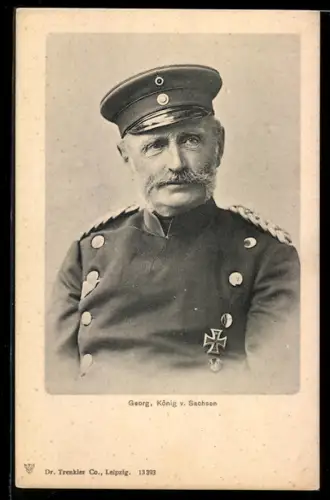 AK Georg, König von Sachsen, Portrait in Uniform